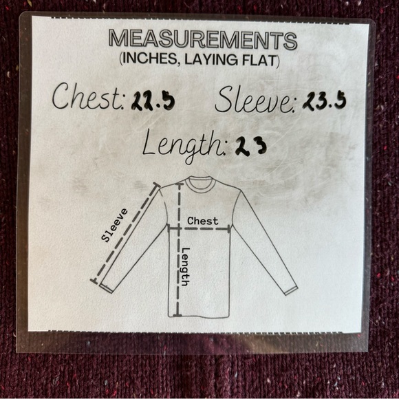 VTG Crazy Horse/liz Claiborne long sleeve zip up cardigan. Maroon. Size Large - Picture 9 of 9